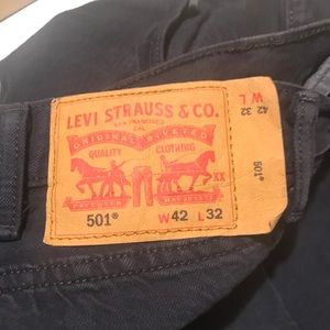 501 Levi’s Black great condition 42X32